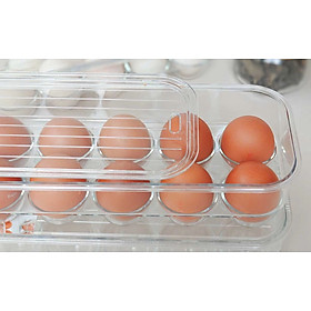 Khay Đựng 12 Trứng Kèm Nắp Đậy Inochi - Yoko Chất Liệu Nhựa PET Cao Cấp Bền Đẹp