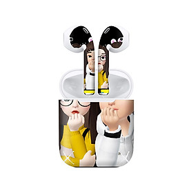 Mua Miếng dán skin chống bẩn cho tai nghe AirPods in hình thiết kế - atk253 (bản không dây 1 và 2)