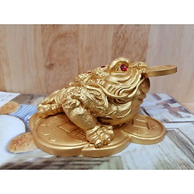 TƯỢNG CÓC THIỀM THỪ NGẬM TIỀN TÀI LỘC CAO 6 CM