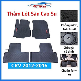 Lót sàn ô tô cao su CRV 2012-2013-2014-2015-2016 không mùi chống trơn trượt