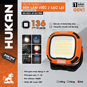 ĐÈN CHIẾU SÁNG TÍCH ĐIỆN G1-DCT006 HUKAN -HÀNG CHÍNH HÃNG