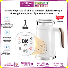 Mua Máy tạo bọt sữa  cà phê  ca cao New Digital 5 trong 1 chuyên nghiệp thương hiệu Mỹ Biolomix BMF102E - Hàng nhập khẩu