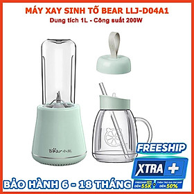 Máy xay sinh tố cầm tay Bear 2 cối xay, công suất lớn