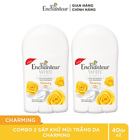 Combo 2 Sáp khử mùi trắng da Enchanteur Charming 40g/chai