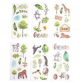 Sticker Dán Trang Trí ( Bộ 6 Tấm ) - Sở Thú Vui Nhộn