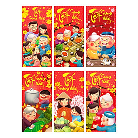 Combo 36 Bao Lì Xì - Mẫu Tết Sum Vầy