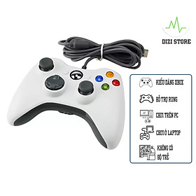 Hình ảnh Tay Cầm Chơi Game Có Dây dùng cho PC, Latop, Smart Tivi - Kiểu dáng Xbox 360 - Hỗ trợ rung - Thích hợp chơi Fifa online, Pes, Devil May Cry, Call Of Duty - Hàng Chính Hãng