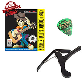 Mua Combo Bộ Dây Đàn Guitar Acoustic Alice A206 + Capo Guitar + Pick  - Hàng Chính Hãng