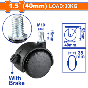 BÁNH XE ĐẨY HÀNG LOẠI CỐ ĐỊNH CÓ KHÓA WJL6243 WADFOW - HÀNG CHÍNH HÃNG