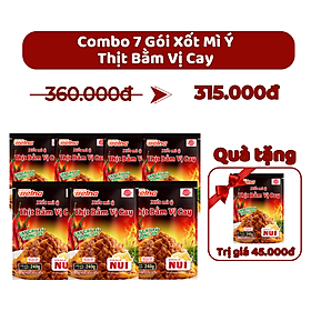 Combo 7 Gói Xốt Mì Ý Hương Vị Thịt Bằm Vị Cay - Nisshin Seifun Welna Shop