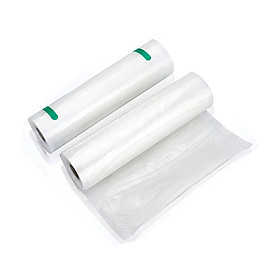 2 cuộn túi hút chân không thực phẩm một mặt nhám một mặt trơn dạng hạt mịn hàng chính hãng