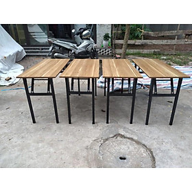 Mua Bàn Gập Chân Sắt - Chân đen 60×120 Mặt 6089