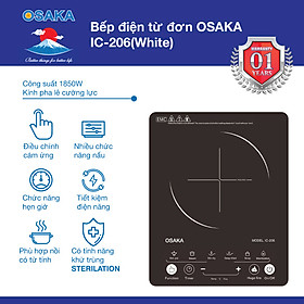 Mua Bếp điện từ cảm ứng Osaka IC-206 kính pha lê cường lực - Hàng chính hãng