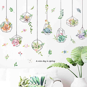 Decal dán tường trang trí phòng khách, quán cafe- Dây treo sắc màu- mã sp LV64