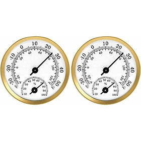 Hygrometer Pool Hygrometer Nhiệt độ ẩm đáp ứng cho nhà kính trong xe 2 pcs vàng cho ngôi nhà và khu vườn
