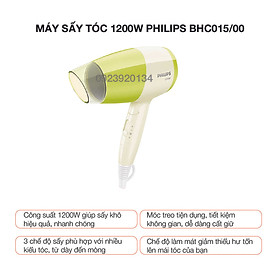 Máy sấy tóc 1200w Philips BHC015/00 - Hàng chính hãng