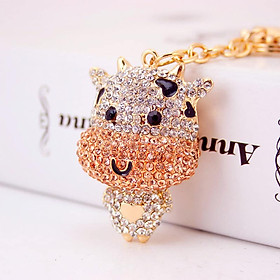 Móc khóa hongkong con trâu màu kim