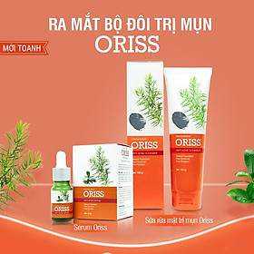 Bộ Trị Mụn Oriss - Sữa Rửa Mặt Ngừa Mụn Oriss 100g + Serum ngăn ngừa mụn Oriss 10ml