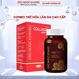 Bộ Trẻ Hóa Da Cao Cấp [Viên Uống Sắc Ngọc Khang ++ 60 Viên & Nước Uống Đẹp Da Collagen Dipeptide Sắc Ngọc Khang 15 Túi]