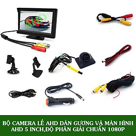 Mua Bộ Camera Lề Dán Gương AHD Và Màn Hình 5 Inch AHD Độ Phân Giải Chuẩn 1080P