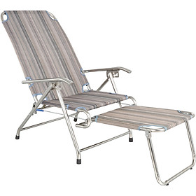Mua ghế xếp inox 100% lợp lưới thổ cẩm hàng cao cấp nằm mát lưng