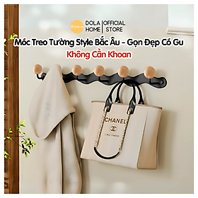 Móc treo đồ decor phòng ngủ Dola Home dán chịu lực, móc treo chìa khoá, treo túi xách, đồ gia dụng