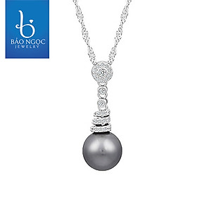 Nữ Trang Ngọc Trai, Bộ Trang Sức Ngọc Trai Đen Khuyên Tai Dáng Dài - BNJ211 - Bảo Ngọc Jewelry