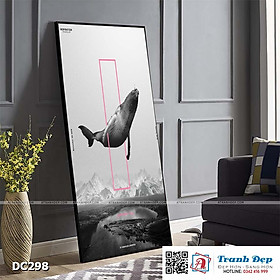 Mua Tranh đơn canvas treo tường Decor Cá voi nghệ thuật - DC298