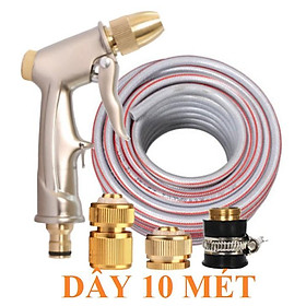 Mua Vòi Xịt️Evoucher Bộ dây vòi xịt nước rửa xe  tưới cây   tăng áp 3 lần  loại 7m  10m 206701-1 đầu đồng  cút đồng