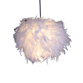 Modern Feather Lamp Shade Romantic for Ceiling Light Bedroom Decoration