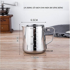 Mua Ca đánh sữa inox (có vạch chia) 550ml (100% inox 304)