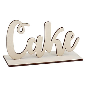 Vintage Wooden Cake Table Sign Wedding Birthday Party Baby Shower Supplier