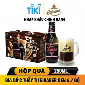 Thùng Quà Bia Thầy Tu EIBAUER ZWICK'L NATURTRÜB DUNKEL  6.7% - Hương Vị Độc Tôn Caramel Rang Cháy - Bia Đức Nhập Khẩu Chính Hãng