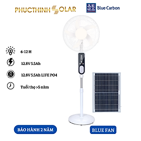 Mua Quạt Năng Lượng Mặt Trời 20W Blue Fan  Quạt Có Điều Khiển Từ Xa  Đèn Thông Minh  Cổng Sạc USB | Phúc Thịnh Solar
