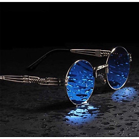 Kính râm, Kính mát Nam Nữ Retro Kim Loại + Tặng Phụ Kiện