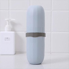 Portable Travel Toothpaste Toothbrush Holder Cap Case Storage Cup Box blue