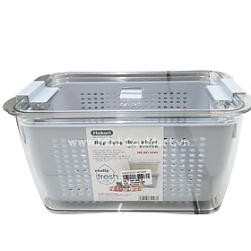 Mua Hộp Nhựa Đựng Thực Phẩm 2 lớp để Tủ Lạnh Có Lỗ Thoát Nước Khóa Thoát Khí Dễ Dàng Bảo Quản Rau Củ