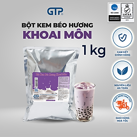 Bột kem béo pha trà sữa hương Khoai môn GTP (1KG) - Thơm ngon tự nhiên - SP Chính Hãng (Bột kem béo hương Khoai môn  GTP cao cấp (1kg/bao))