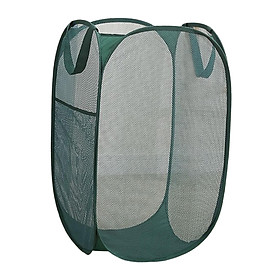 Foldable Toy Storage Basket Dirty Clothes Bag for laundry Room Bedroom Green