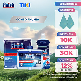 Combo phụ gia: Nước làm bóng 500ml + Dung dịch vệ sinh máy 250ml + Muối rửa chén bát 1kg