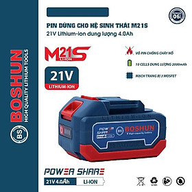 Boshun 10cell, 15cell, 20cells mạch 4 mosfet vỏ ABS chống cháy nổ - Chân phổ thông - Vỏ ABS Chống Cháy, Chống Va Đập - Chuyên Dùng Cho Khoan Bê Tông, Mài, bulong, Cưa