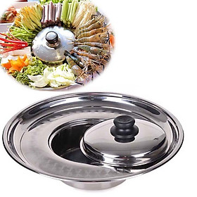 set 3 Nồi lẩu sống mâm vành 20cmThaphafac loại 1 đáy từ inox 304 2 vòng nhiệt