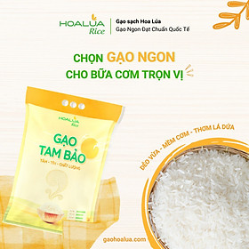 Gạo Tam Bảo - Túi 5kg - Dẻo vừa, mềm cơm, thơm lá dứa