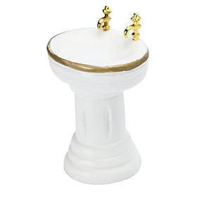 1/12 Scale Dollhouse Miniature Furniture Bathroom Washbasin Pretend Classic Toy