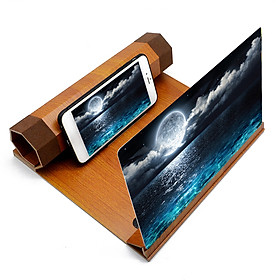 Multifunctional 12in Lightweight Wooden High Definition Phone Screen Amplifier Magnifier Eye Protections Display