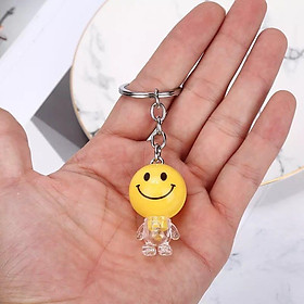 móc treo chìa khoá hình mặt cười phát sáng