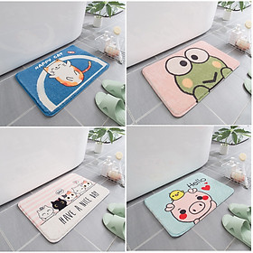 Thảm Chùi Chân Lau Chân 40x60cm Nhiều Hình Cute Thấm Nước Chống Trơn Phù Hợp Phòng Khách Phòng Ngủ Nhà Tắm