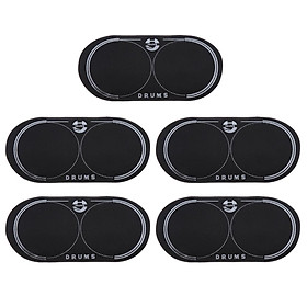 5pcs Black Double Pedal Patch for Bass Drum Percussion Instrument Accessories