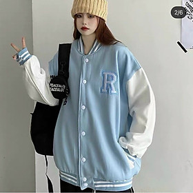 ÁO HOODIE - ÁO KHOÁC NỈ NGOẠI PHỐI NÚT  HOOIDE MỚI THÊU CHỮ R DỄ THƯƠNG