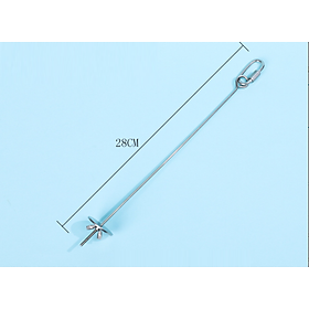 1 XIÊN TRÁI CÂY INOX CAO CẤP ( DÀI 28CM) ĐỂ XIÊN TRÁI CÂY THƯỞNG CHO CHIM CẢNH, VẸT ĂN